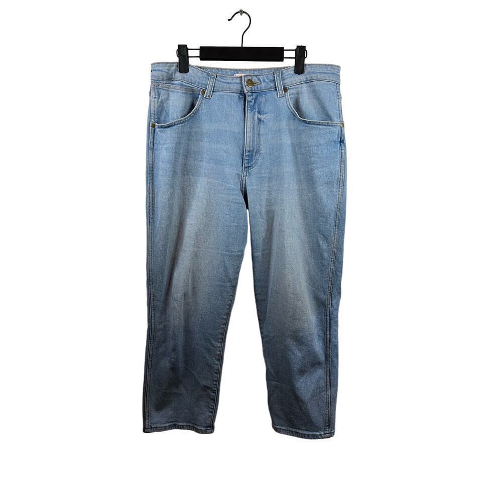 Wrangler Light Wash Womens Mom Jeans Straight Leg W32 L28